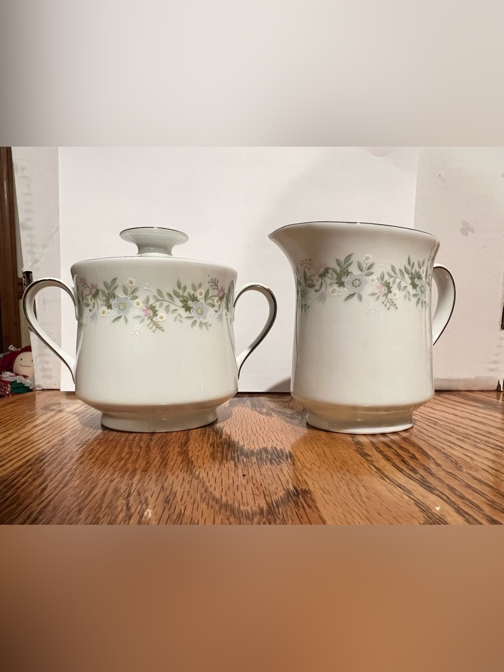Johann Haviland Forever Spring Bavaria Germany - floral sugar bowl and creamer